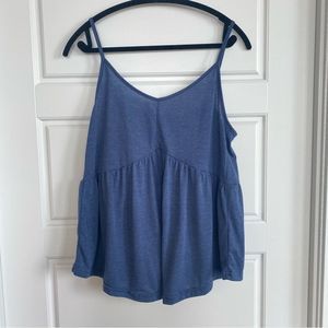 EMERY ROSE - blue flowy tank